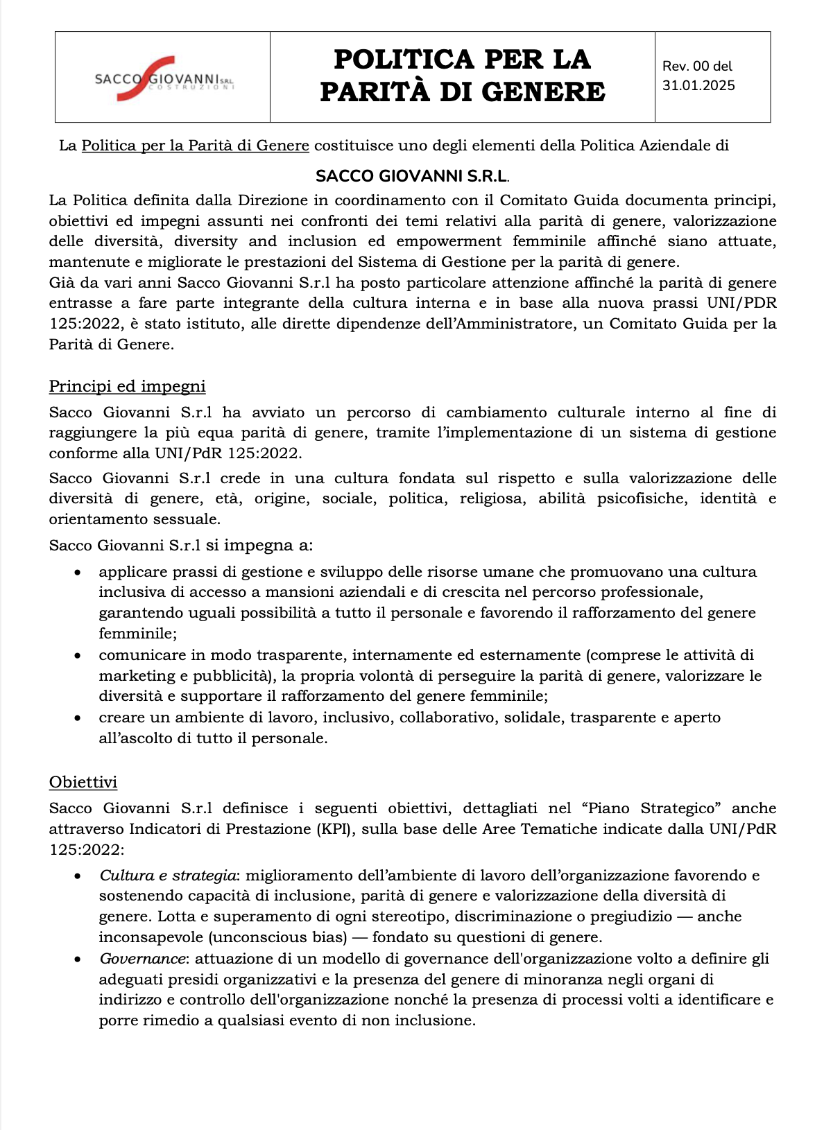 Parità di genere